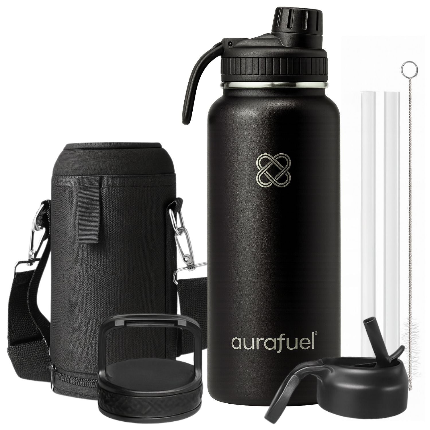 Stainless Steel Drink Bottle - Black