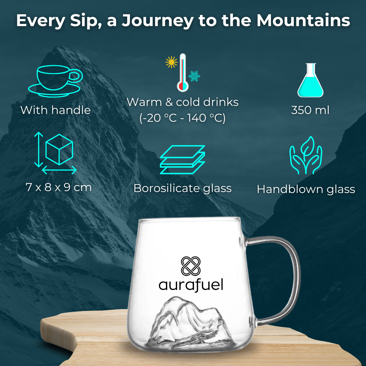 Mountain drinkglas - 350 ml