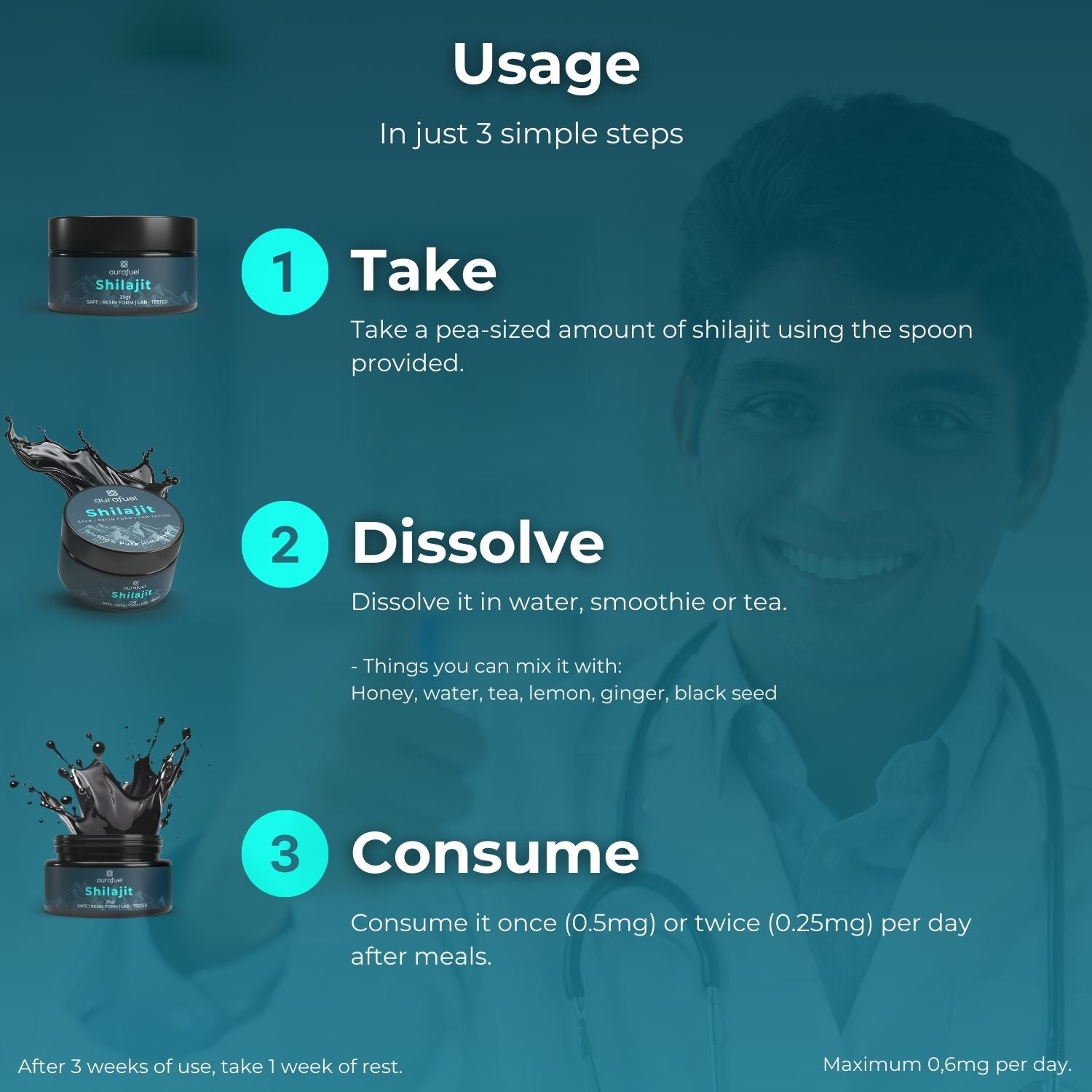 Usage how to use shilajit pure resin in simple steps