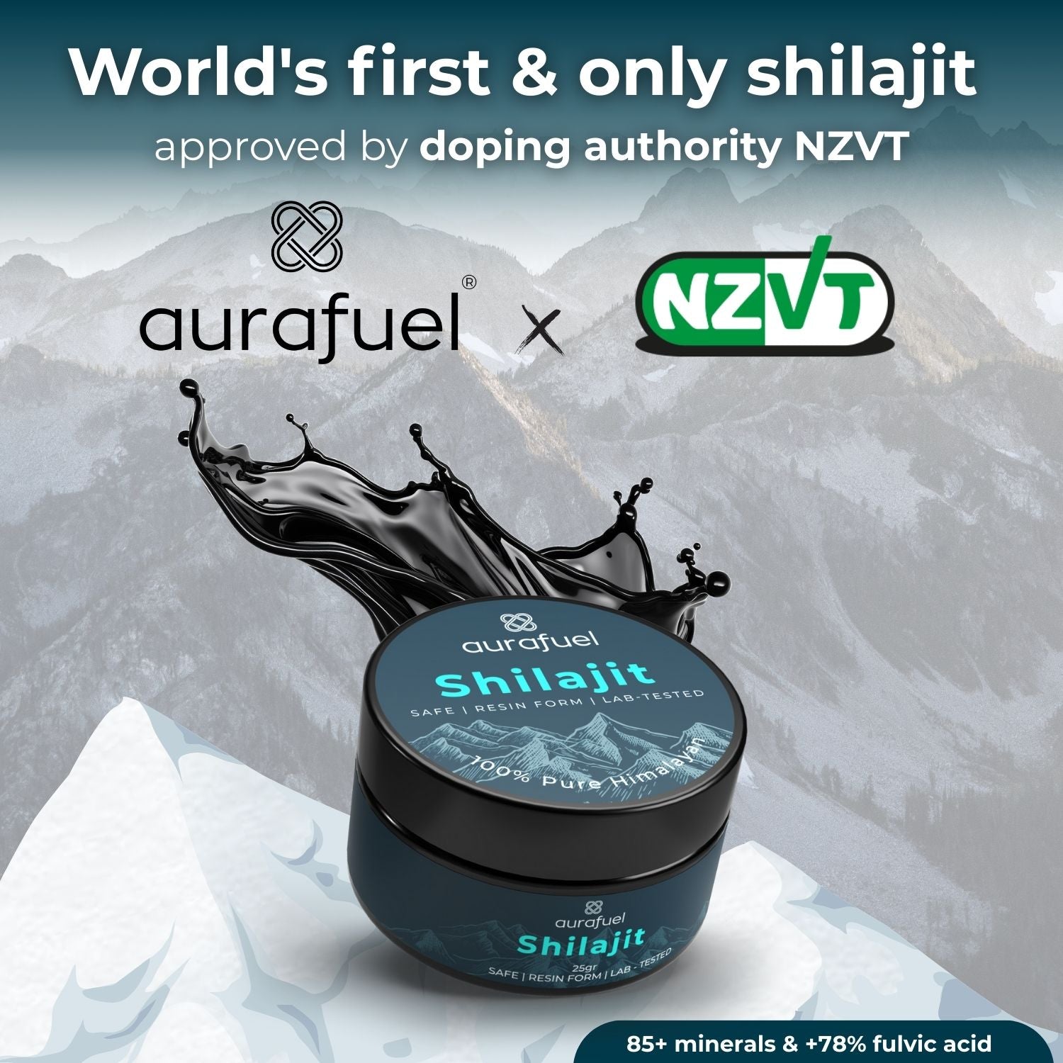 World first only shilajit approved by doping authority nzvt