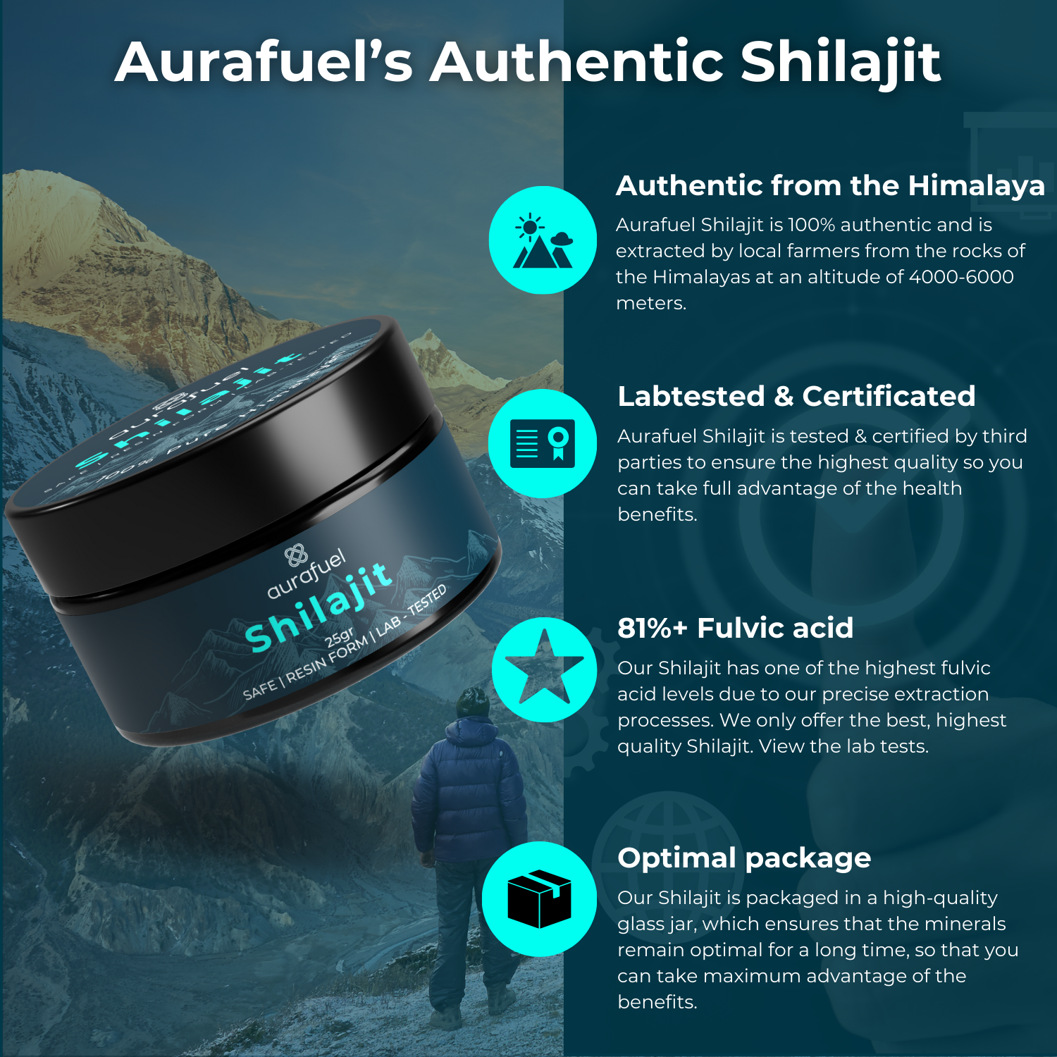 Shilajit Premium - 100% rein & authentisch - 25 g